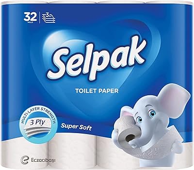 Rouleaux de papier toilette ordinaires | selpak pack de 32 rouleaux