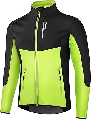 Veste de cyclisme pour hommes, polaire thermique, coupe-vent, réfléchissante pour temps froid
