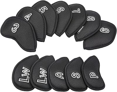 Ensemble de 12 couvre-fers de golf/paquet de couvre-têtes de club de golf adaptés