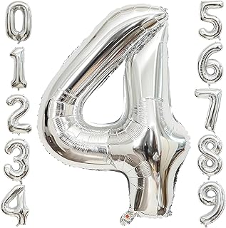 40" grands ballons en mylar à l'hélium argenté pour fête d'anniversaire, fête