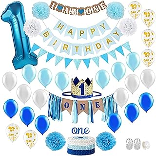 Décorations de 1er anniversaire pour garçons de 1 an décorations d'anniversaire de garçon