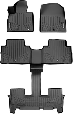 Ensemble de tapis de sol smartliner sur mesure noir à 2 rangées compatible