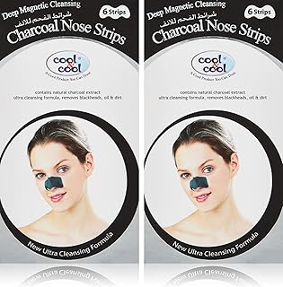 Bandes nasales au charbon kool & cool, 6 bandes, paquet de 2