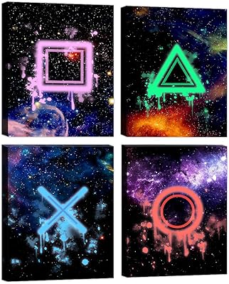 Décors muraux pour la salle de jeux, décorations de jeux amusantes imprimées sur toile pour décorer les chambres des garçons et boutons de jeux vidéo, tableaux pour les garçons et la salle de jeux vidéo, tableaux encadrés prêts à accrocher. Votre centre commercial virtuel au Sénégal : Diaytar