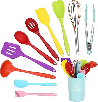 Ensemble d'ustensiles de cuisson et de cuisine en silicone de 100 sections |