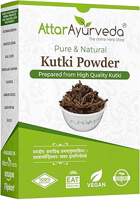 Poudre d'herbes ayurvédiques attar de kutki, 100 g