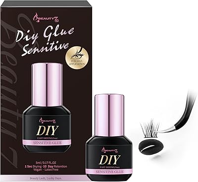 Beauty7 colle d'extension de cils colle diy colle sensible 1 seconde temps