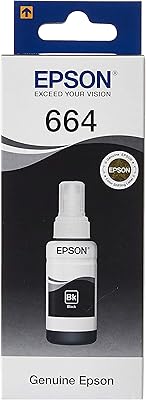 Bouteille d'encre epson t6641 ecotank, encre de recharge pour imprimante noire de 70