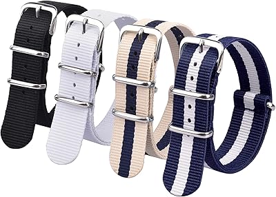 Bracelet de montre militaire en nylon balistique 16 mm, 18 mm, 20 mm