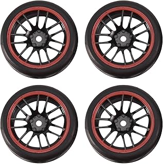 Bofimer 4 pièces jantes d'essieu de 12mm et pneus en caoutchouc pour voiture