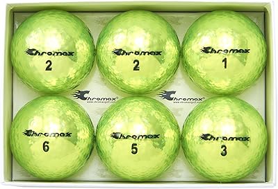 Balles de golf en métal coloré chromax m5 (paquet de 6)