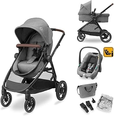 Poussette maxi-cosi trio 3 en 1 avec siège auto et système de voyage