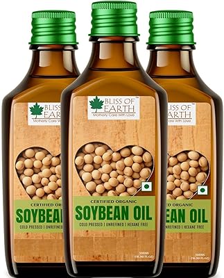 Bliss of earth 3x500ml huile de soja biologique pour la cuisson