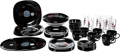 Service de table luminarc kiko black opal - 44 pièces, dg8178