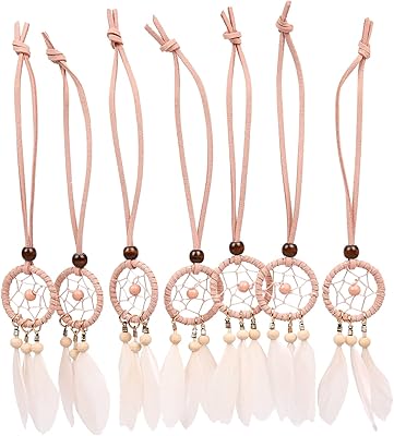 Ensemble de mini attrape-rêves 7 pièces - pendentif de rétroviseur intérieur de voiture