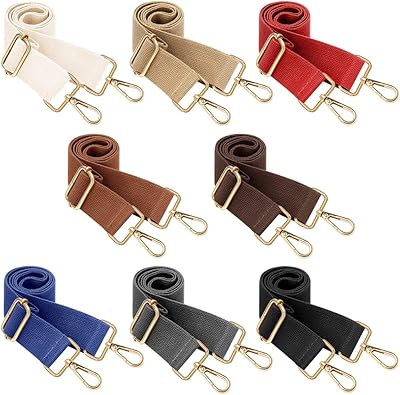 8 pièces large sangle de portefeuille réglable en toile bandoulière de remplacement