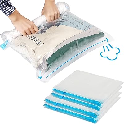 6 pièces sacs de rangement sous vide sacs peu encombrants pour vêtements, oreillers