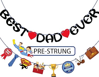 Rmmd bannière happy father's day, kit de décorations pré-assemblé pour la fête des pères, bannière best dad ever, décorations pour la fête des pères, fond photo de famille. Achetez en toute sérénité sur Diaytar