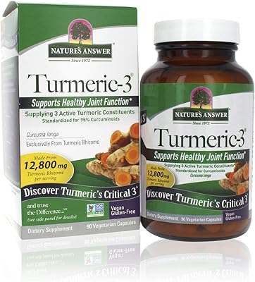 Capsules végétariennes de curcuma nature's answer 3 5000 mg, 90 gélules