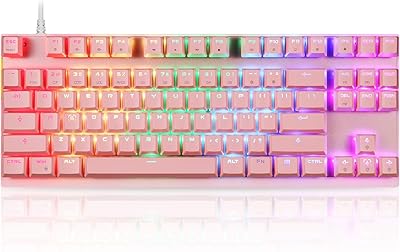Clavier de jeu mécanique professionnel motospeed motospeed avec rétroéclairage arc-en-ciel rvb et 87
