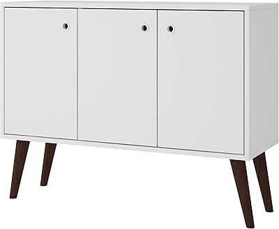 Armoire 3 portes brv moves, blanche avec binion, 90 cm x 69,5 x