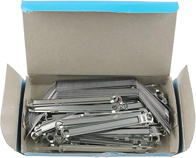 50pcs e-distinctive classeur en métal clip 2 fentes pour papier attaches en métal