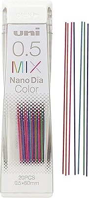 Porte-mines nanodia uni couleurs assorties 0,5 mm, 20 pointes