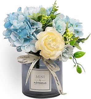 Fleurs artificielles avec vases, bouquet de fausses fleurs pour décoration de table, fleurs