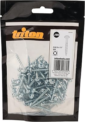Triton 631610 vis à trou de poche en zinc, argent, 8 x 1-1/4"