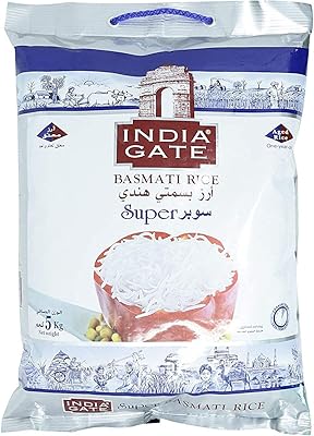 Riz basmati haut de gamme d'india gate, pesant 5 kg, blanc