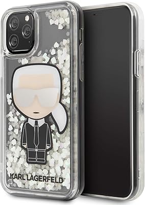 Coque en verre miroir emblématique karl lagerfeld pour iphone 11 pro de cg