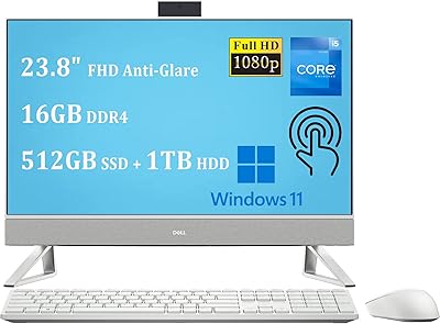 Ordinateur de bureau tout-en-un dell 5000 5410 avec écran tactile fhd