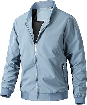 Veste de baseball légère coupe slim pour hommes, veste de sport décontractée à