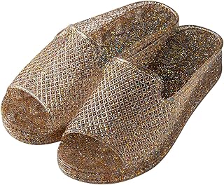 Pantoufles d'été à bout ouvert pour femmes, sandales à glissière en strass brillant