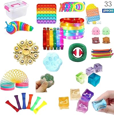 Ensemble de jouets sensoriels fidget de 33 pièces, jouet simple pour enfants