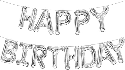 Bannière de ballons highland happy birthday 13 lettres décorations de fête d'anniversaire
