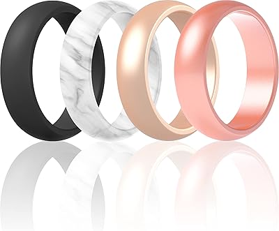 Bague de mariage en silicone pour femme - alliance en caoutchouc - largeur