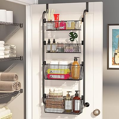 Organisateur de rangement sur porte panier en maille suspendu support porte