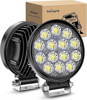 Nuit led 2 pièces 45 pouces 42w 4200lm lumière ronde tout-terrain feux antibrouillard