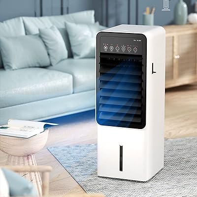 Climatiseur portable, ventilateur de refroidissement, chauffage et refroidissement, niveau d'eau visible, poignée portable