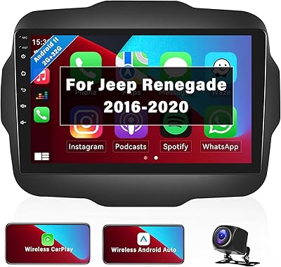 Autoradio android 11 [2+32g] pour jeep renegade 2016-2020 avec apple carplay et android