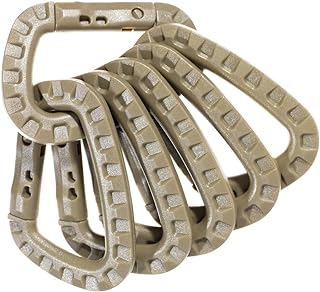 Porte-clés mousquetons tactiques parcord planet paquet de 6 mousquetons en plastique