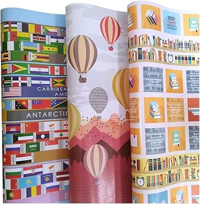 Papier d'emballage cadeau d'anniversaire ivens pour enfants, papier d'emballage cadeau de noël