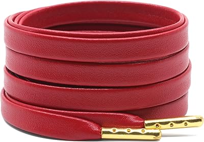 Lacets plats delily en cuir pu : lacets imperméables pour baskets paire