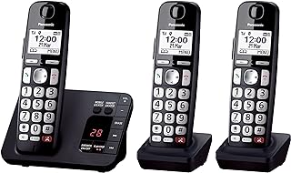 Téléphone logiciel sans fil panasonic kx-tge823eb, touche dédiée aux appels bruyants de 40