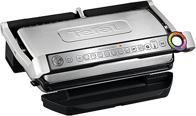 Tefal gc722d16 optigrill+ xl grill (8 pièces), 9 réglages automatiques et capteur