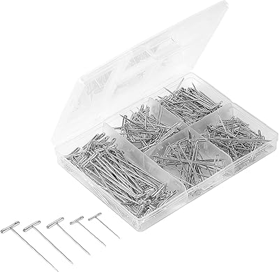 Primify 450pcs épingles en t en acier solide pour le blocage, le tricot