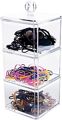 Organisateur d'accessoires pour cheveux pour filles conteneurs de salle de bain en plastique
