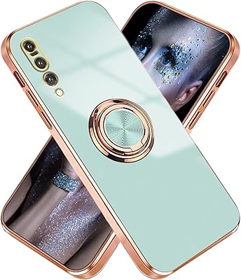 Coque de protection en silicone antichoc avec anneau magnétique anti-rayures pour huawei