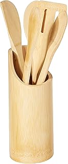 Ensemble d'ustensiles de cuisine en bois de bambou prestige 5 pièces